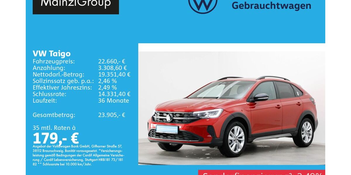 VW Taigo 12.800 km 22.660 &euro; Feldkirchen/Westerham 83620