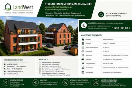 Grundstück Friesoythe - 1.600.000&euro; | Angebot:26940450