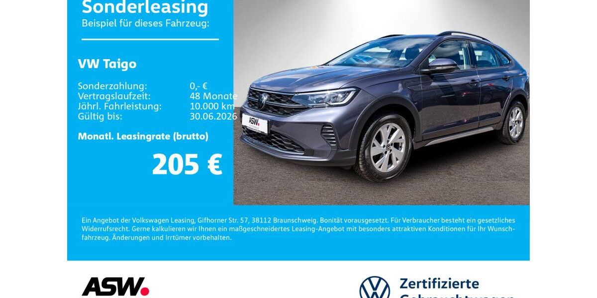 VW Taigo 4.990 km 21.930 &euro; Sinsheim 74889