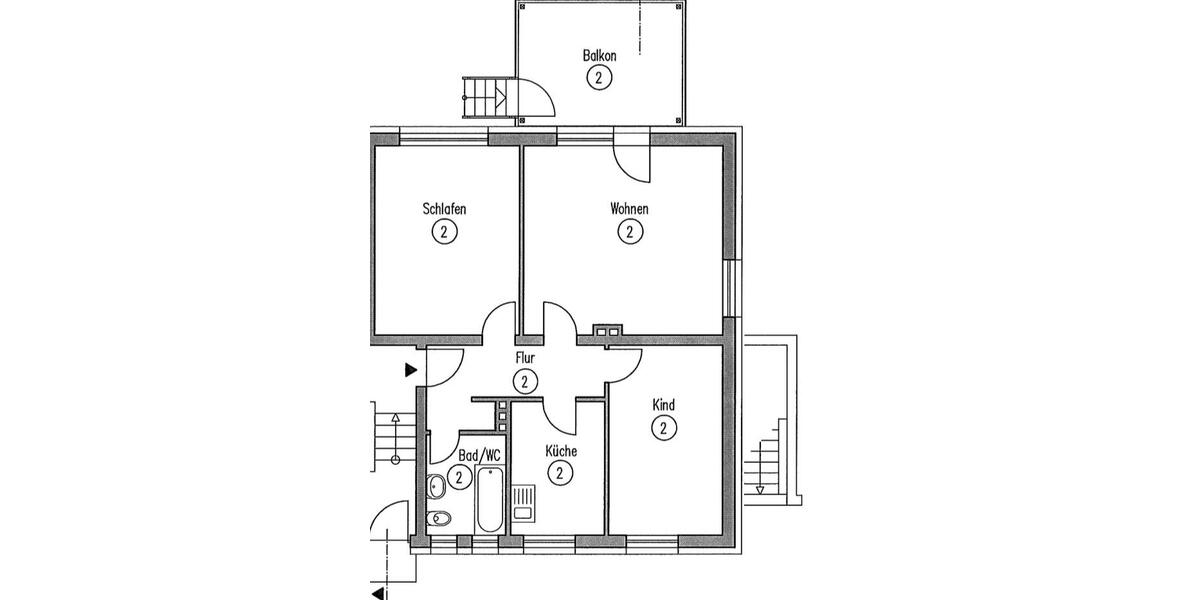 Erdgeschoßwohnung Wiesbaden Dotzheim - 3 Zimmer, 78 m&sup2;, 380.000&euro; | Angebot:27096162