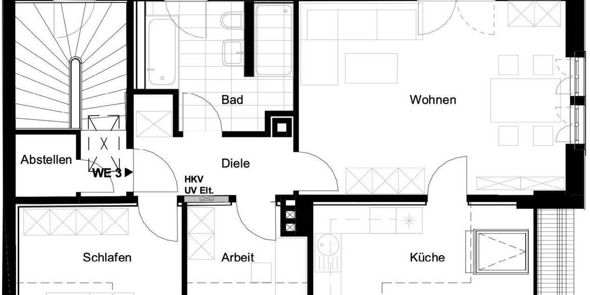 Etagenwohnung Weimar Nordvorstadt - 2 Zimmer, 82 m&sup2;, 880&euro; | Angebot:26841291