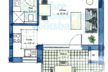 Wohnung Wiesbaden Nordost - 1 Zimmer, 35 m&sup2;, 500&euro; | Angebot:27075937