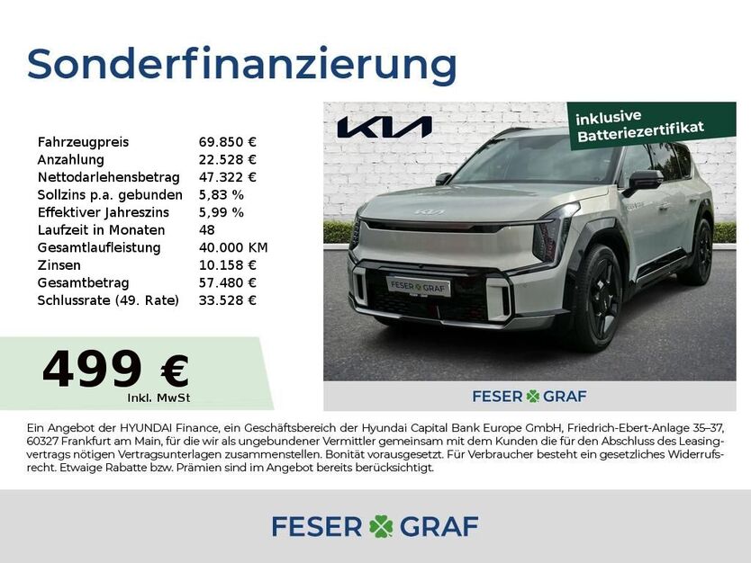 Kia EV9 9.990 km 69.850 € Nürnberg 90425