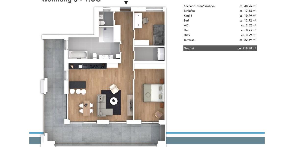 Etagenwohnung Vohenstrauß - 4 Zimmer, 119 m&sup2;, 1.190&euro; | Angebot:25546054