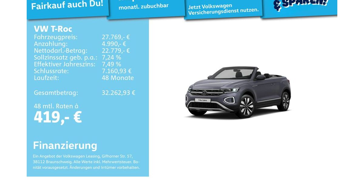 VW T-Roc 21.738 km 27.491 &euro; Mannheim 68309