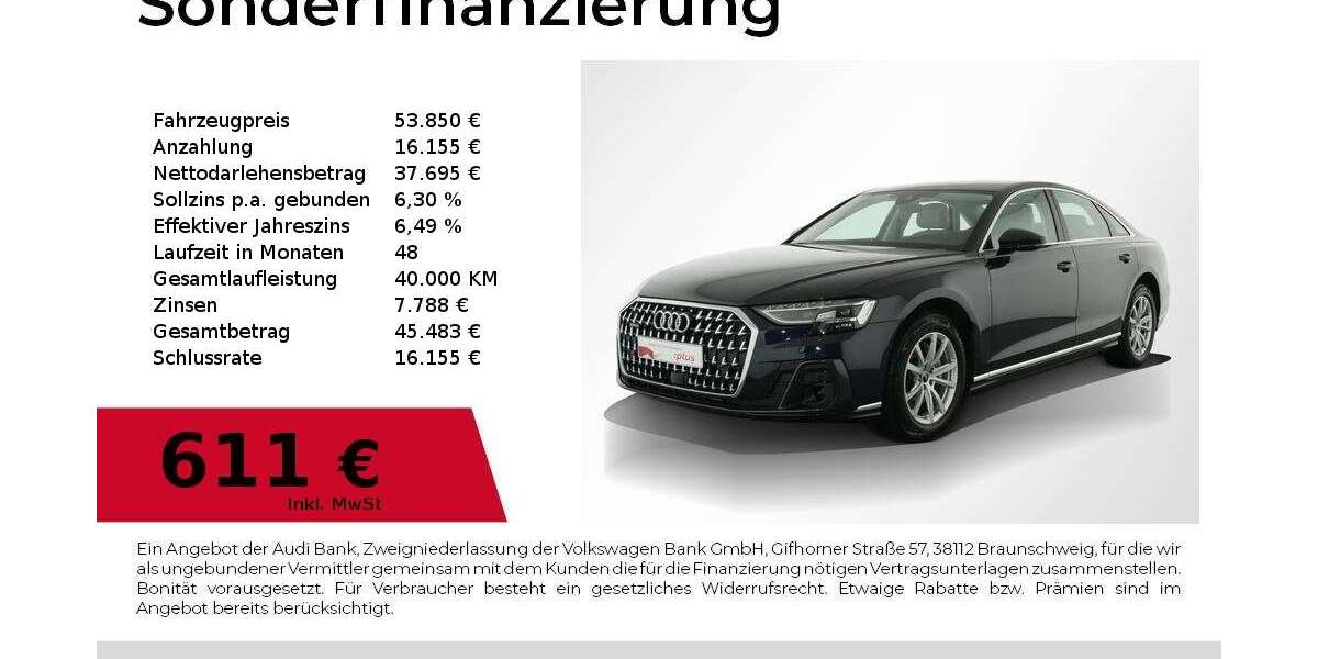 Audi A8 40.500 km 53.850 &euro; Nürnberg 90411