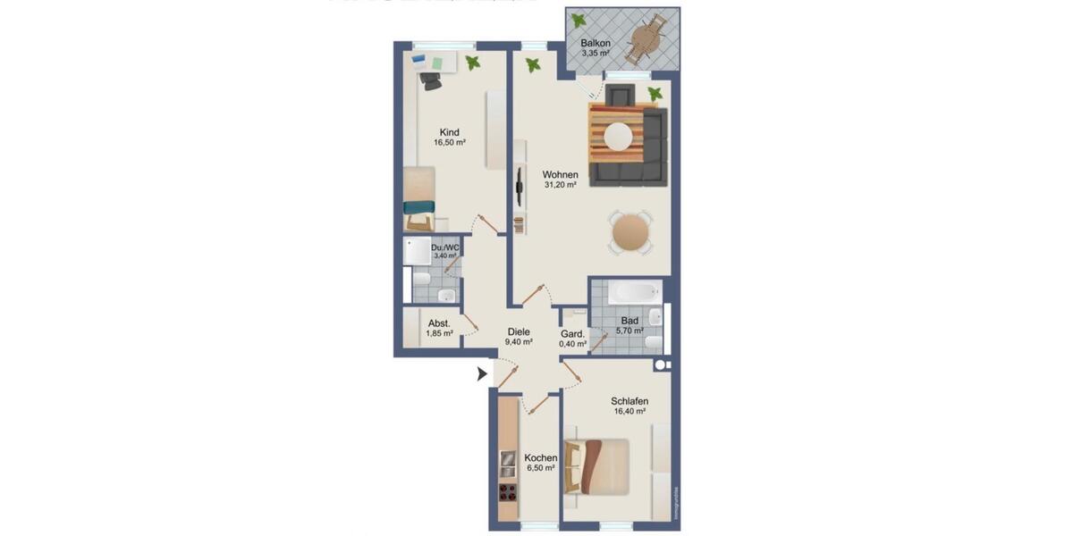 PROVISIONSFREI Brühl-Badorf: Großzügige 3-Zimmer Eigentumswohnung 3 zimmer