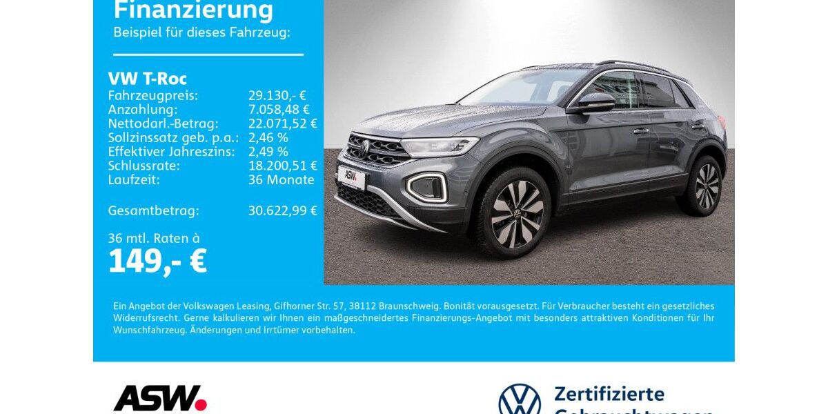 VW T-Roc 28.300 km 28.290 &euro; Sinsheim 74889