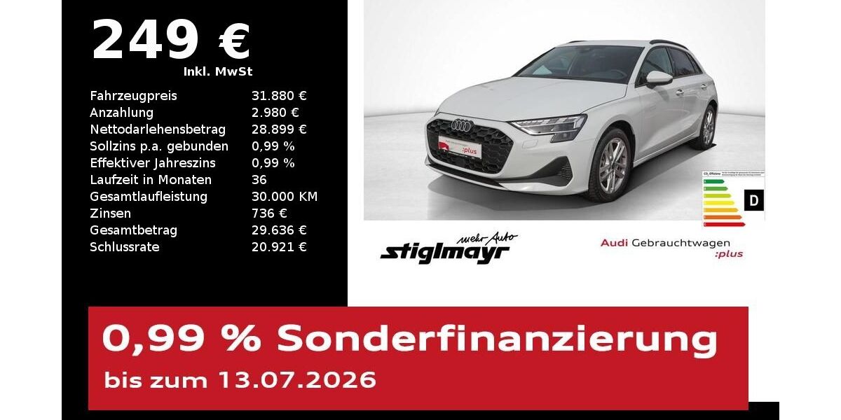 Audi A3 7.415 km 31.880 &euro; Pfaffenhofen 85276