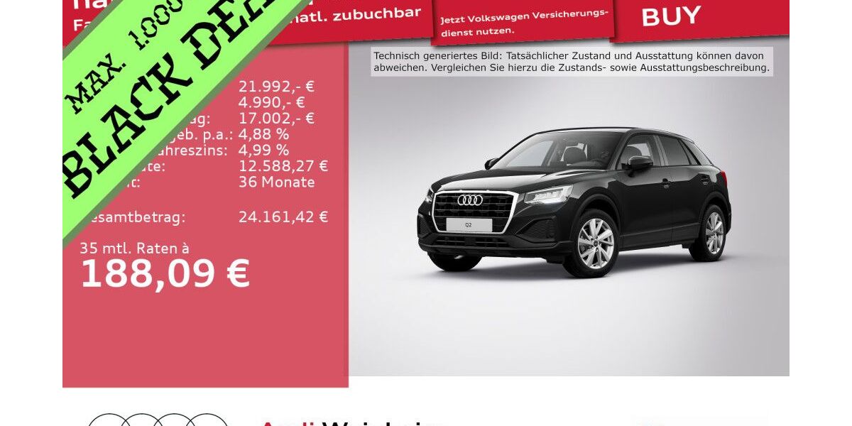 Audi Q2 53.784 km 21.992 € Weinheim 69469