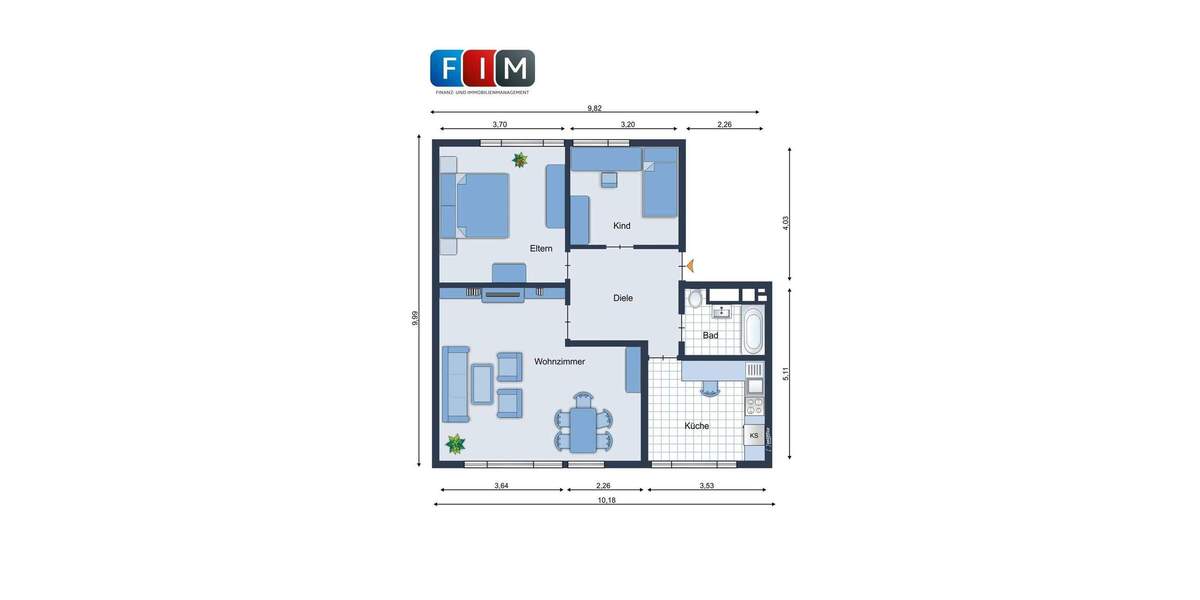 Etagenwohnung Osnabrück Atter - 3 Zimmer, 74 m&sup2;, 187.500&euro; | Angebot:26674824