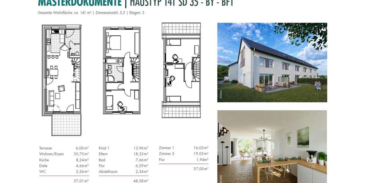 Reihenhaus Horgau - 5.5 Zimmer, 142 m&sup2;, 1.648&euro; | Angebot:22964988