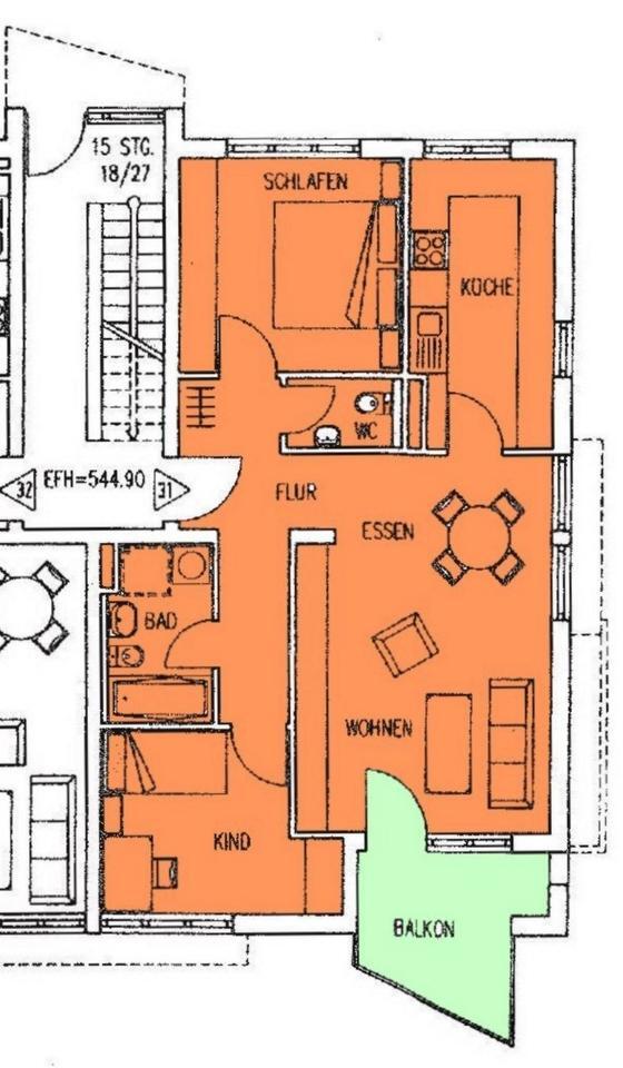 Kapitalanlage: vermietete 3 Zi-Wohnung zu verkaufen