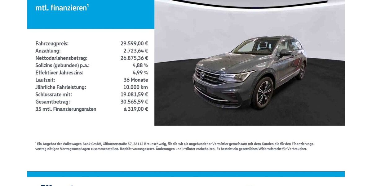 VW Tiguan 79.436 km 29.599 &euro; Nordhausen 99734