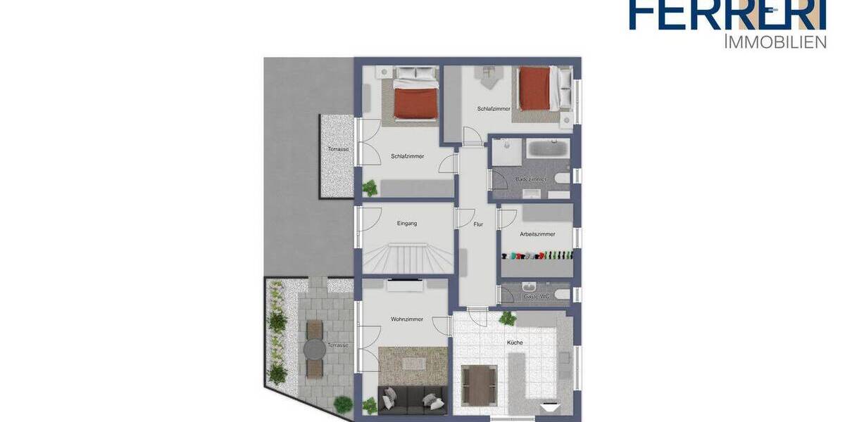 Etagenwohnung Rüsselsheim - 4 Zimmer, 93 m&sup2;, 359.998&euro; | Angebot:26028345