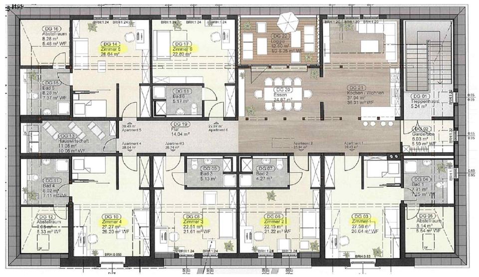 Dachgeschoßwohnung Ilmenau - 1 Zimmer, 28 m&sup2;, 295&euro; | Angebot:26095044
