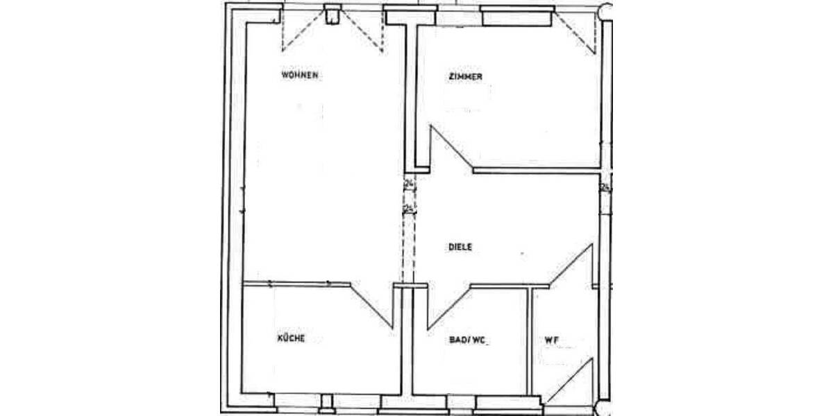 Etagenwohnung Donndorf Kloster - 2 Zimmer, 56 m&sup2;, 244&euro; | Angebot:25165363