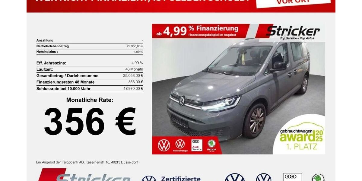 VW Caddy 25.797 km 29.949 &euro; Detmold 32760
