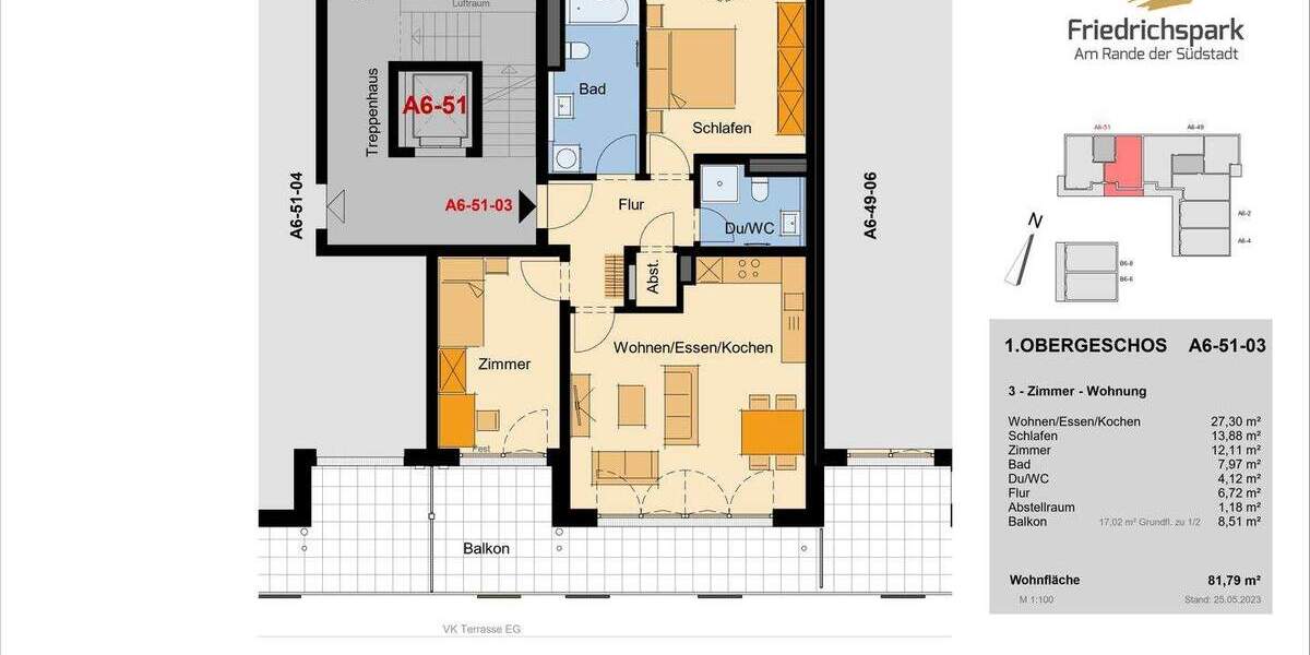 Etagenwohnung Villingen-Schwenningen Villingen - 3 Zimmer, 82 m&sup2;, 430.150&euro; | Angebot:25746138