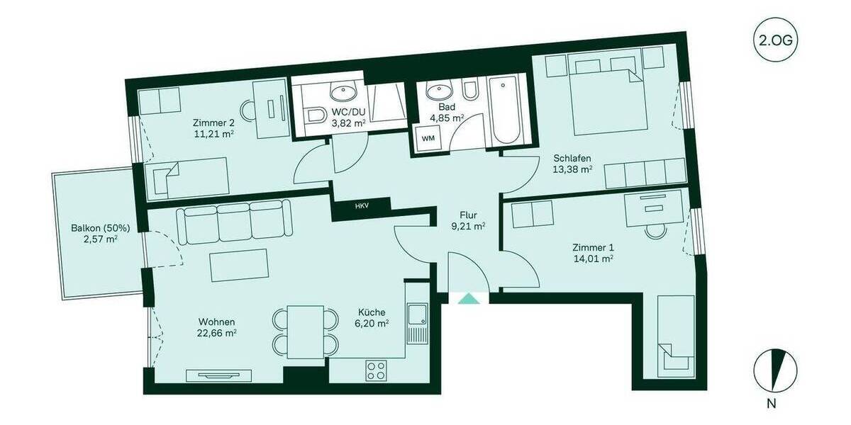 Etagenwohnung Berlin Lichtenrade - 4 Zimmer, 87 m&sup2;, 509.900&euro; | Angebot:25970247