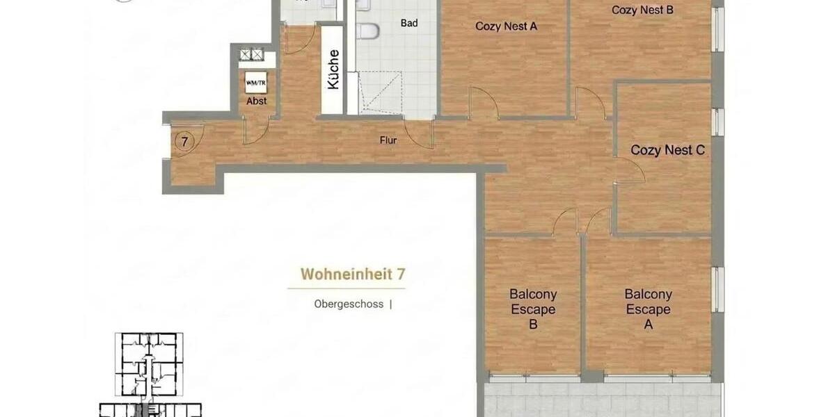 Etagenwohnung Stadtbergen - 5 Zimmer, 20 m&sup2;, 520&euro; | Angebot:26179993