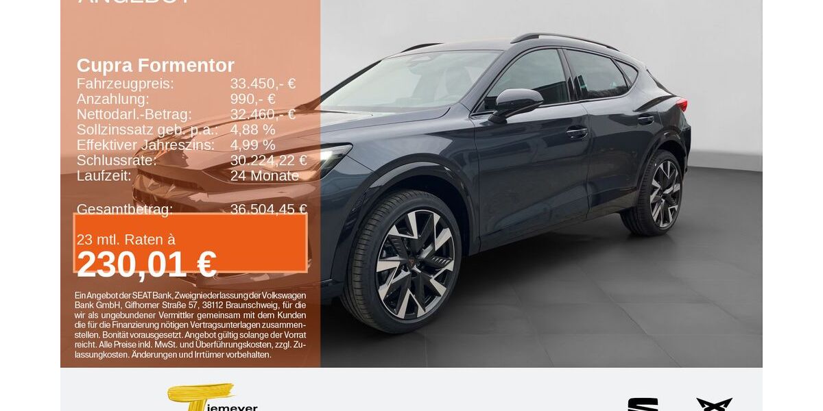 Cupra Formentor 1.499 km 33.450 &euro; Plettenberg 58840