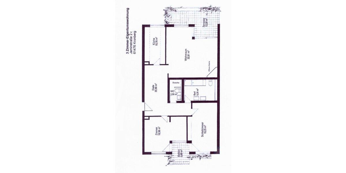 Etagenwohnung Kronberg im Taunus - 3 Zimmer, 120 m&sup2;, 495.000&euro; | Angebot:26859243