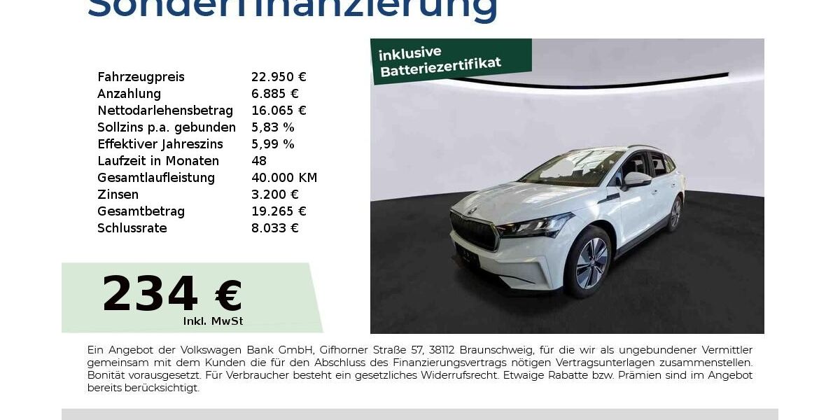 Skoda Enyaq 43.950 km 22.950 &euro; Nürnberg 90431