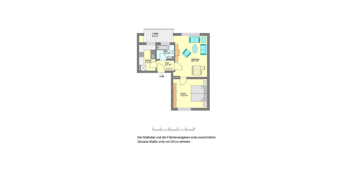 Etagenwohnung Detmold Jerxen - 3 Zimmer, 66 m&sup2;, 459&euro; | Angebot:27339451