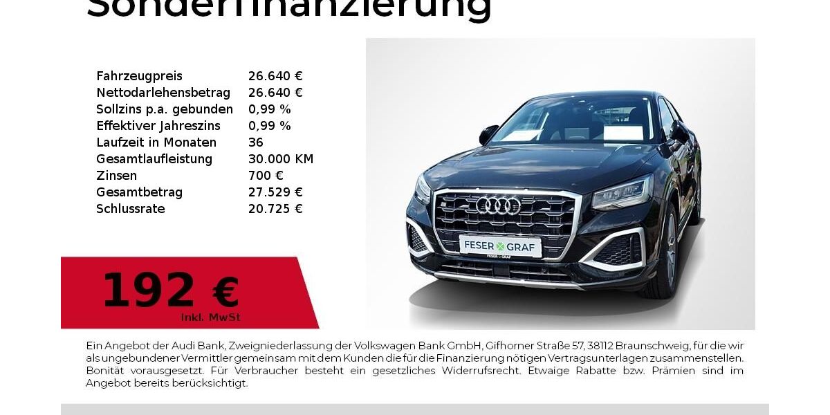 Audi Q2 9.833 km 26.640 &euro; Erlangen 91058