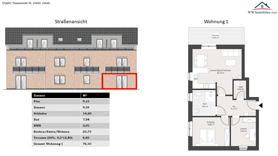 Etagenwohnung Jübek - 13&euro; | Angebot:26412593