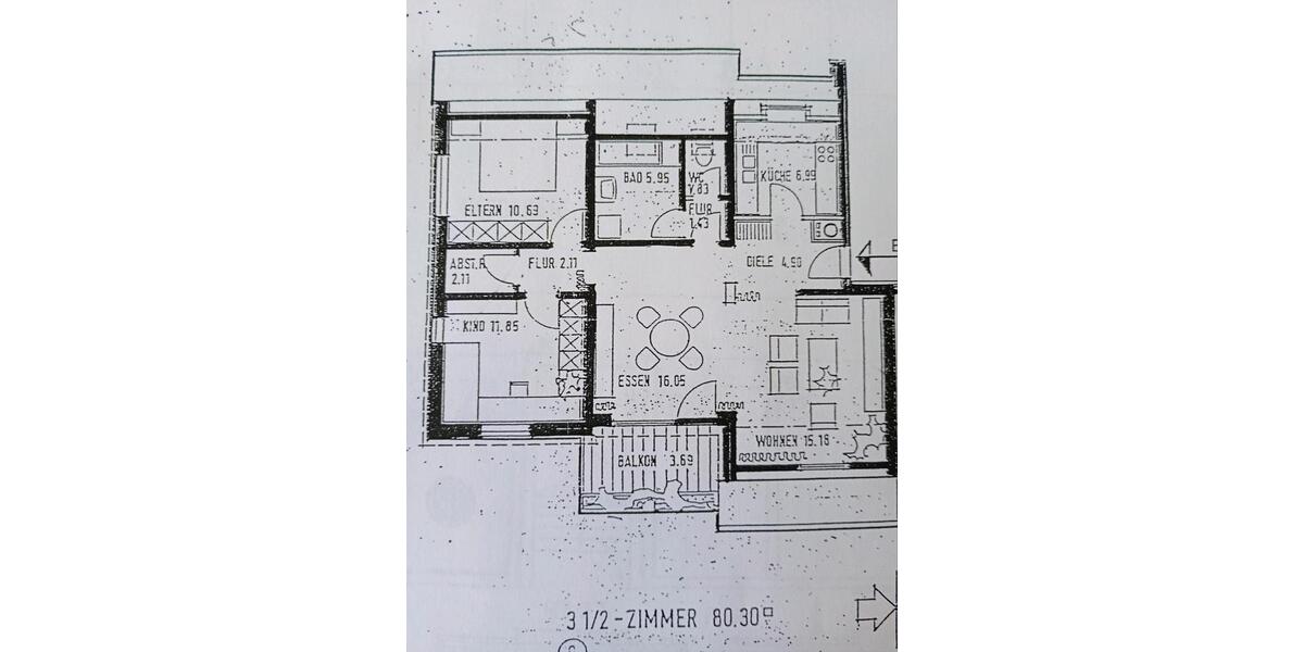 Etagenwohnung Lauchheim - 3.5 Zimmer, 81 m&sup2;, 278.000&euro; | Angebot:26348471