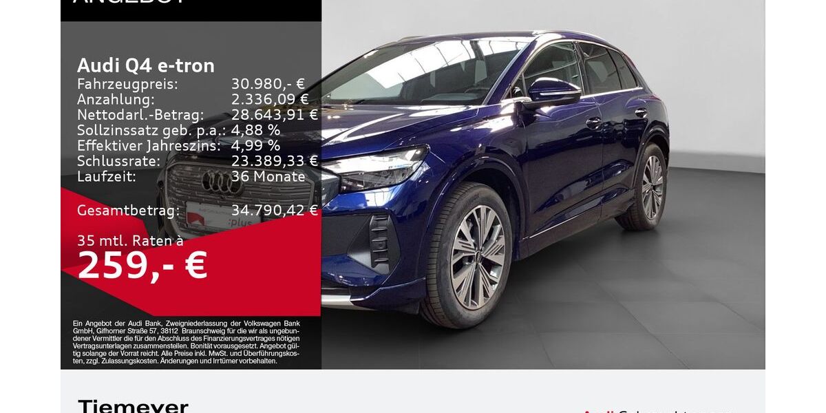 Audi Q4 e-tron 40.378 km 29.840 &euro; Plettenberg 58840