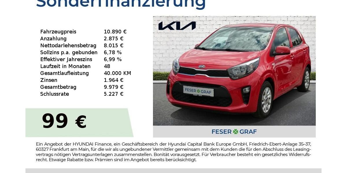 Kia Picanto 18.000 km 9.850 &euro; Roth 91154