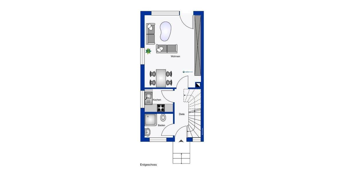 Reihenendhaus Dornum / Dornumergrode Dornumergrode - 3 Zimmer, 55 m&sup2;, 179.000&euro; | Angebot:26554616
