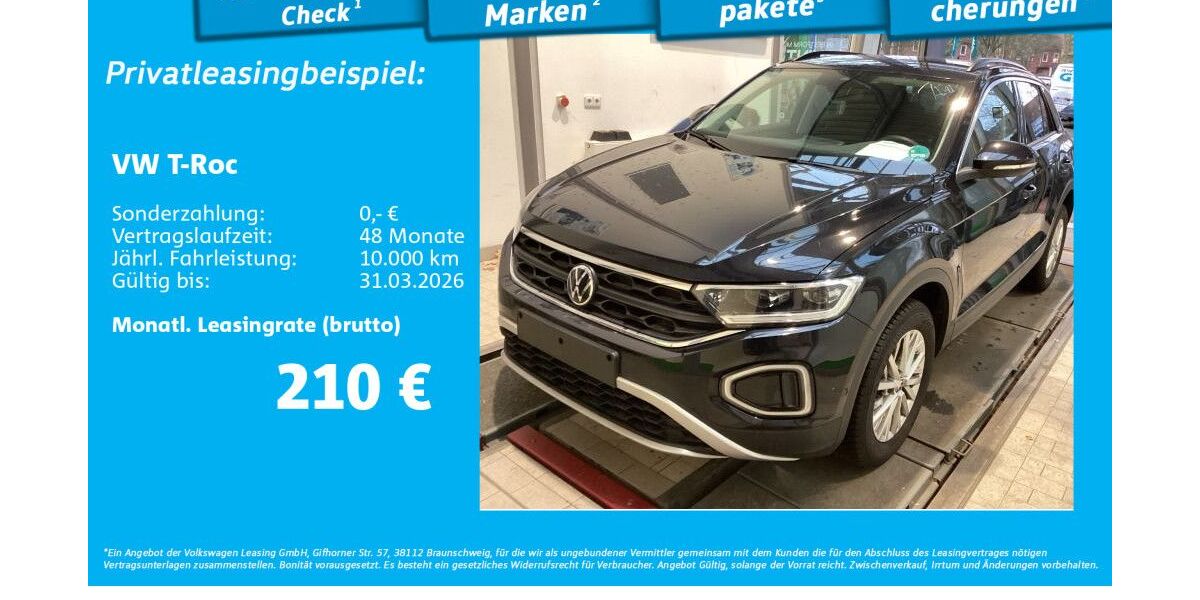 VW T-Roc 13.469 km 21.888 &euro; Hamburg 22303