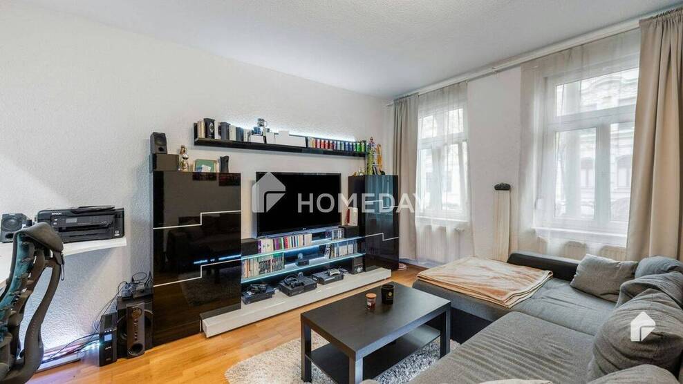 Attraktive 47 m²-Wohnung mit Terrasse in saniertem Jugendstilhaus in Stötteritz 1 zimmer