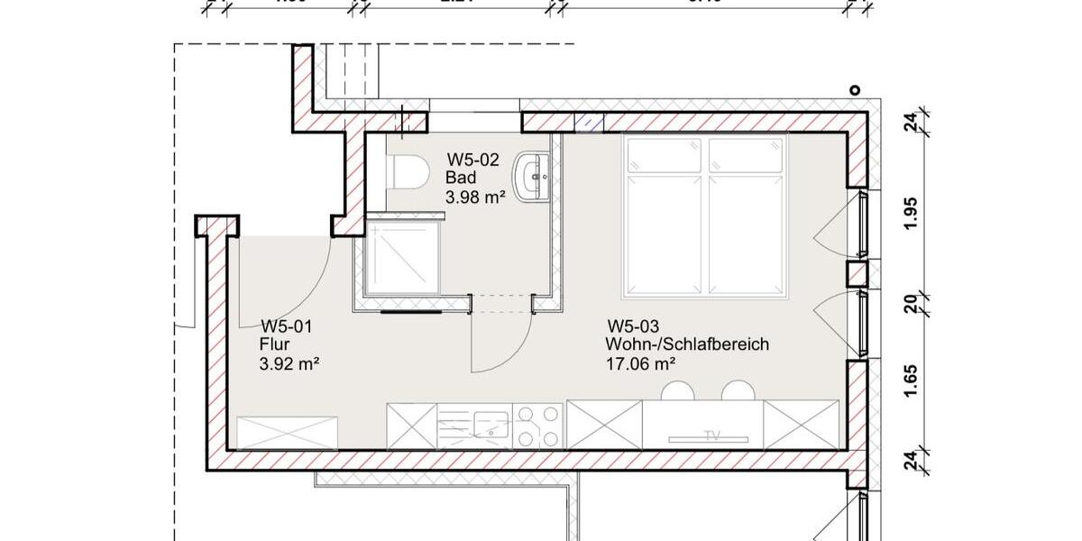 Etagenwohnung Bad Salzungen - 1 Zimmer, 25 m&sup2;, 570&euro; | Angebot:26699995