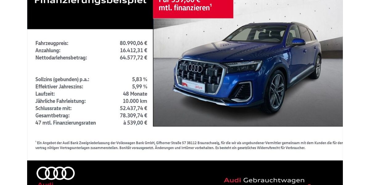 Audi Q7 8.779 km 80.990 &euro; Rostock 18059