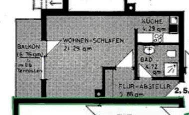 1 Zimmer, Küche, Bad, Balkon in Lindenberg 1 zimmer