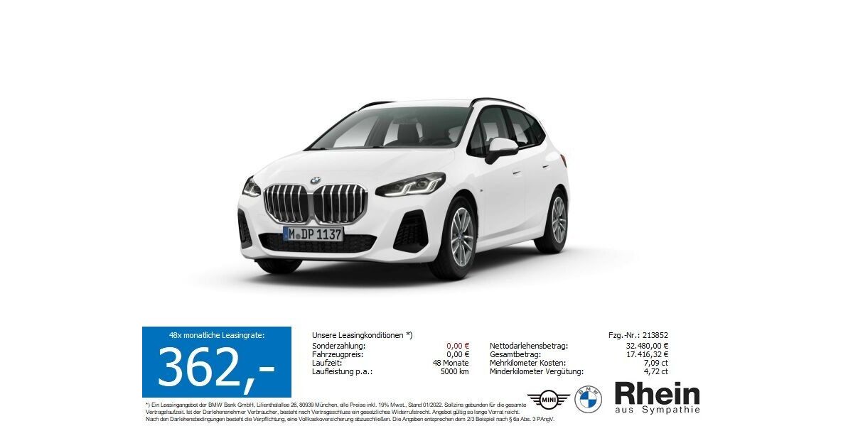 BMW 220 Active Tourer 15.350 km 32.480 &euro; Buchen- Hettingen 74722
