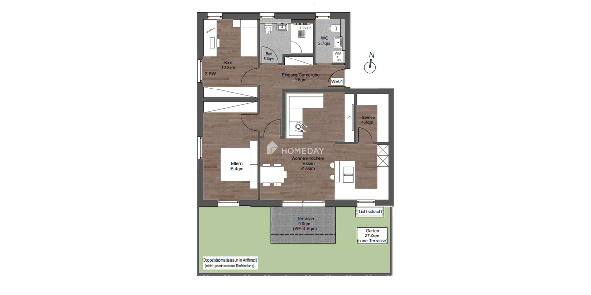 Etagenwohnung Mintraching (Wohnung A) Mangolding - 3 Zimmer, 91 m&sup2;, 398.000&euro; | Angebot:26686069