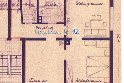 3-Zimmer ETW, Küche, Bad, Keller, Balkon,Stellplatz, Gartenanteil