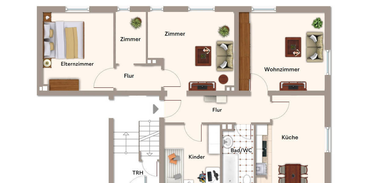 Etagenwohnung Obernkirchen - 5 Zimmer, 90 m&sup2;, 129.000&euro; | Angebot:26787108