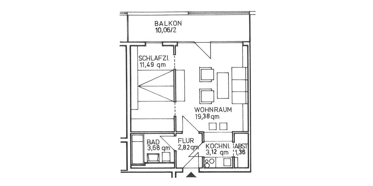 Etagenwohnung Ismaning - 2 Zimmer, 47 m&sup2;, 1.850&euro; | Angebot:24923290