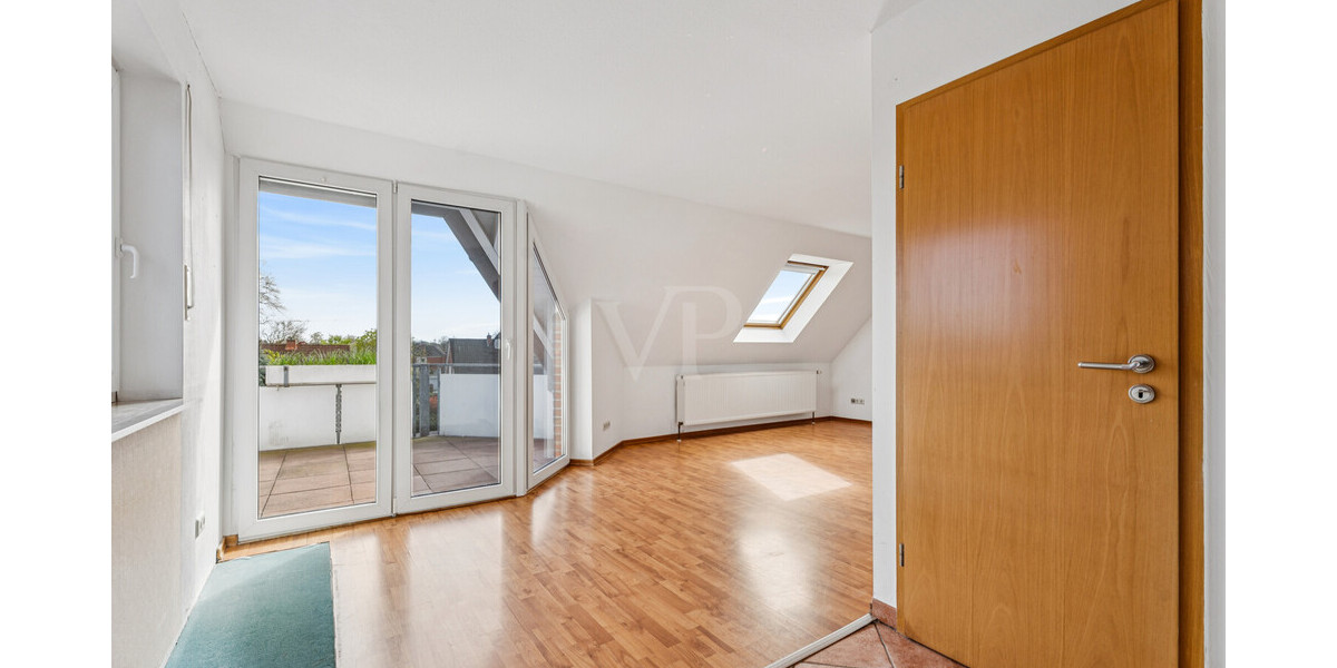 Wohnen mit Extra: Gemütliche 2-Zimmer-Dachgeschosswohnung mit Loggia und Stellplatz - Dachgeschoßwohnung Rheine Rheine | Angebot:26312081