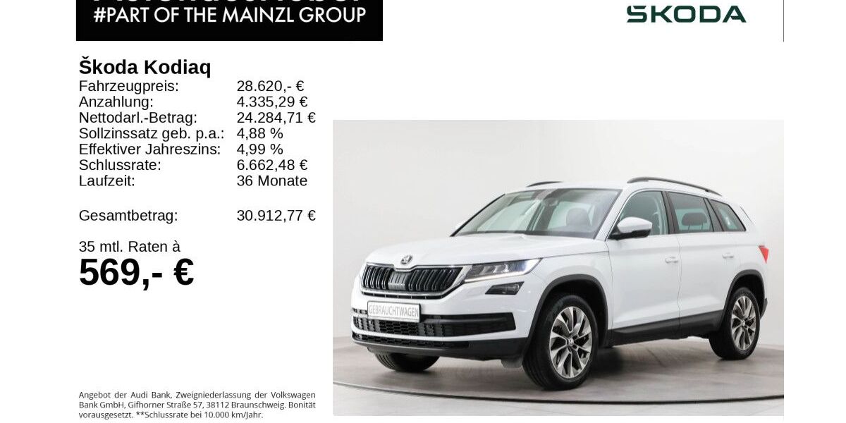 Skoda Kodiaq 86.700 km 28.620 &euro; Bad Reichenhall 83435
