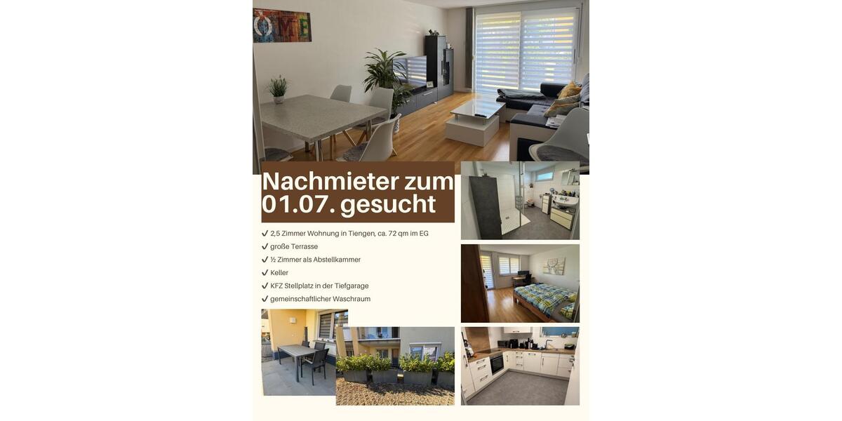 Erdgeschoßwohnung Waldshut-Tiengen Tiengen - 2.5 Zimmer, 72 m&sup2;, 795&euro; | Angebot:26399177