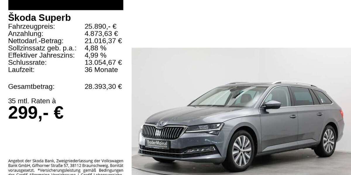 Skoda Superb 91.302 km 25.890 &euro; Feldkirchen - Westerham 83620