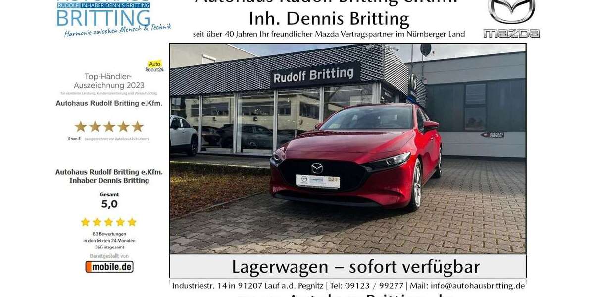 Mazda 3 36.000 km 17.390 &euro; Lauf an der Pegnitz 91207